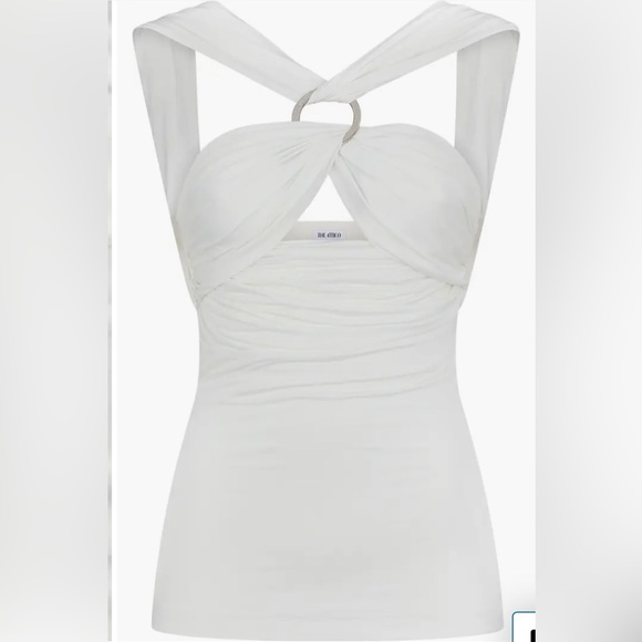 The Attico Ginnie Cutout Jersey Halter Top, size 44. NWT - Picture 16 of 16